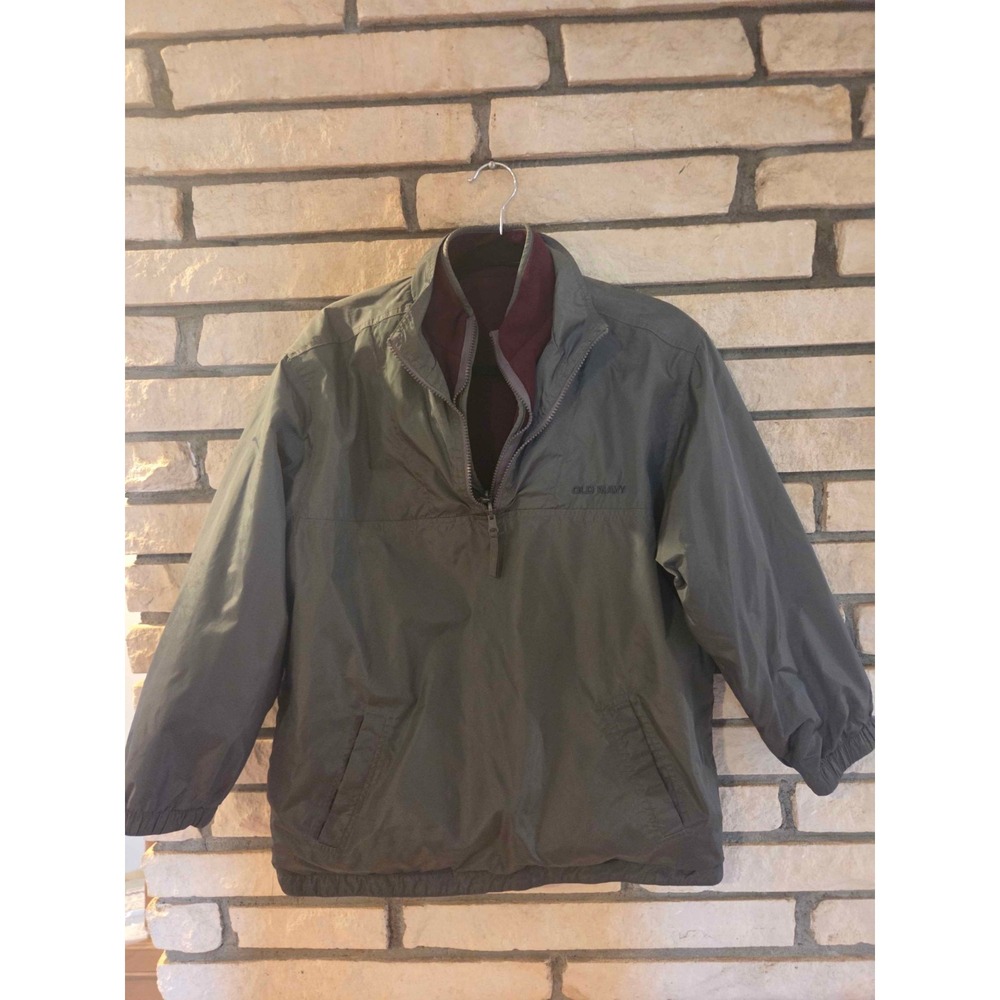 Vintage 90s Old Navy Reversible Half-Zip Pullover Jacket